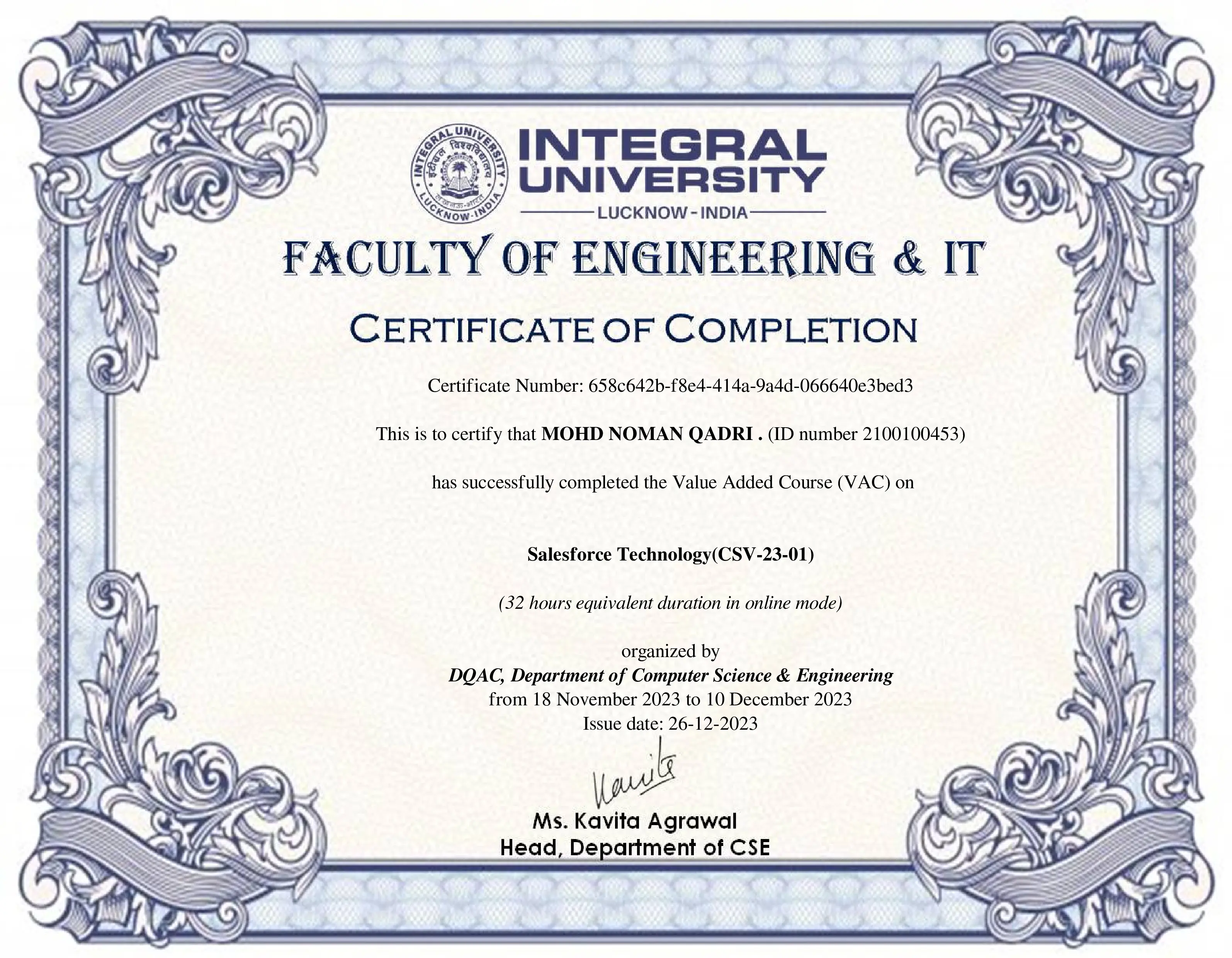 Salesforce Development Certificate